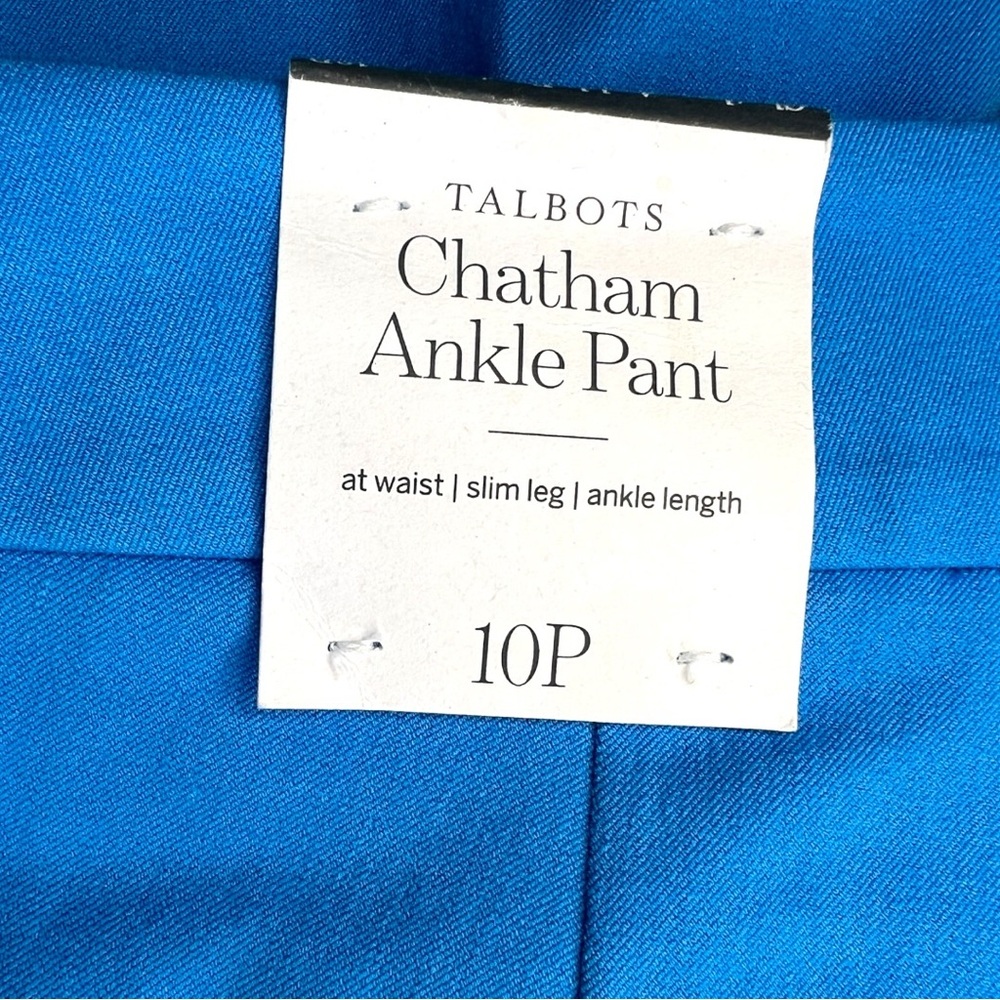 Talbots Chatham Ankle Pant Size 10P in Bright Blue - Picture 5 of 8